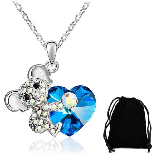 KUMSODE Koala Kette Halskette Frauen Koala Halskette Faultier Schmuck Geschenke Geschenk für Mädchen Damen Weihnachten von KUMSODE