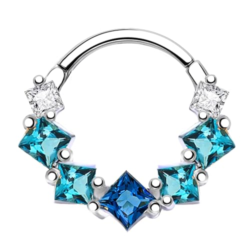 KUNASSHIR 16G Blauer Edelstein Septum Piercings Helix Piercing Schmuck Daith Ohrring Knorpelringe Hinged Clicker Conch Piercing Ohrring Septum Schmuck für Frauen KUNASSHIR 16G Blauer Edelstein Septum Piercings Helix Piercing Schmuck Daith Ohrring Knorpelringe Hinged Clicker Conch Piercing Ohrring Septum Schmuck für Frauen von KUNASSHIR