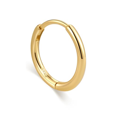 KUNASSHIR 20g Knorpel Ohrring Gold Helix Piercings Septumring Nasenpiercing Ring Silber 925 6mm/8mm Helix Ohrring Daith/Rook/Tragus Piercings Schmuck Ohrringe Huggie für Damen von KUNASSHIR