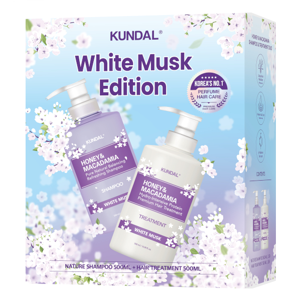 KUNDAL - Honey & Macadamia Set - Shampoo & Treatment - 500ml+500ml - White Musk von KUNDAL