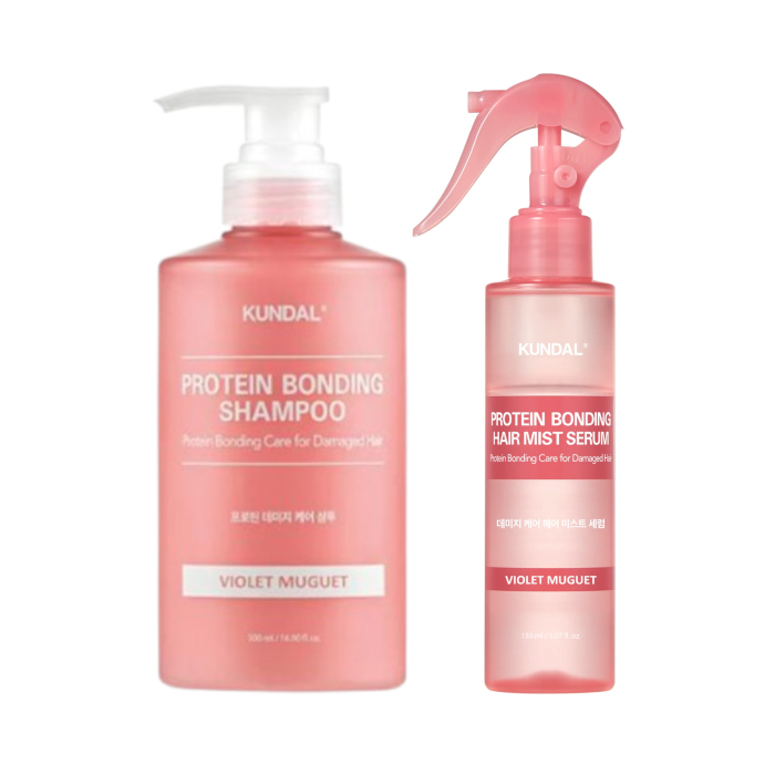 KUNDAL - Protein Bonding Shampoo 500ml + Hair Mist 150ml Set - Violet Muguet von KUNDAL