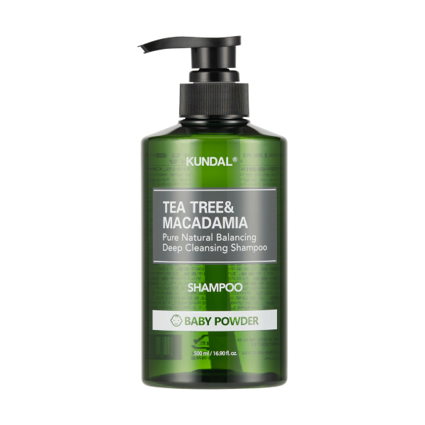 KUNDAL - Tea Tree & Macadamia Deep Cleansing Shampoo - 500ml - Baby Powder von KUNDAL