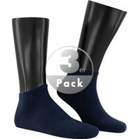 KUNERT Men Herren Sneakersocken blau Baumwolle unifarben von KUNERT Men