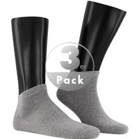 KUNERT Men Herren Sneakersocken grau Baumwolle unifarben von KUNERT Men