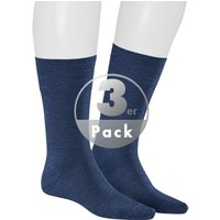 KUNERT Men Herren Socken blau Schurwolle unifarben von KUNERT Men