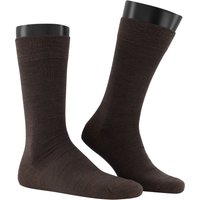 KUNERT Men Herren Socken braun Merinowolle unifarben von KUNERT Men