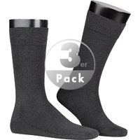 KUNERT Men Herren Socken Grau Baumwolle unifarben von KUNERT Men