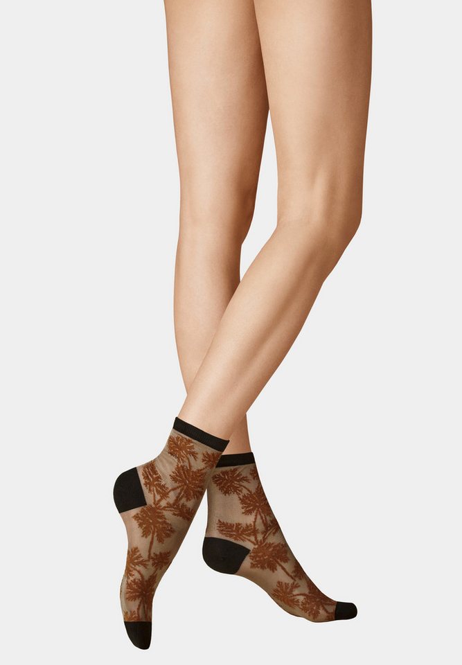 KUNERT Basicsocken Leaves (1-Paar) Kurzsocken mit Blätter-Musterung von KUNERT
