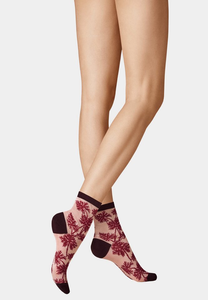 KUNERT Basicsocken Leaves (1-Paar) Kurzsocken mit Blätter-Musterung von KUNERT