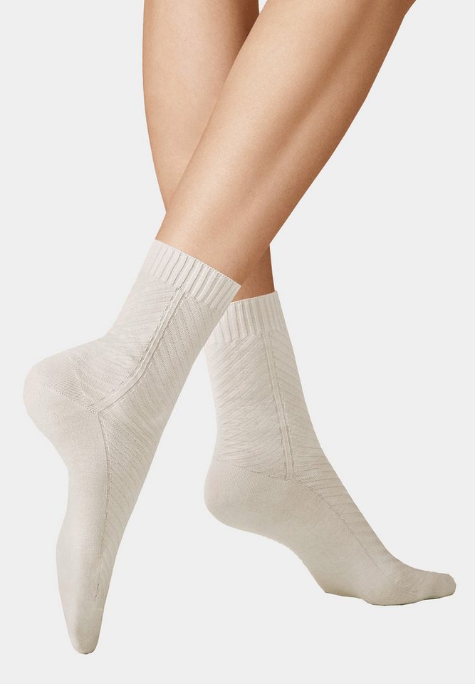 KUNERT Basicsocken Mixed Structure (1-Paar) Kurzsocken mit grafischer Musterung von KUNERT