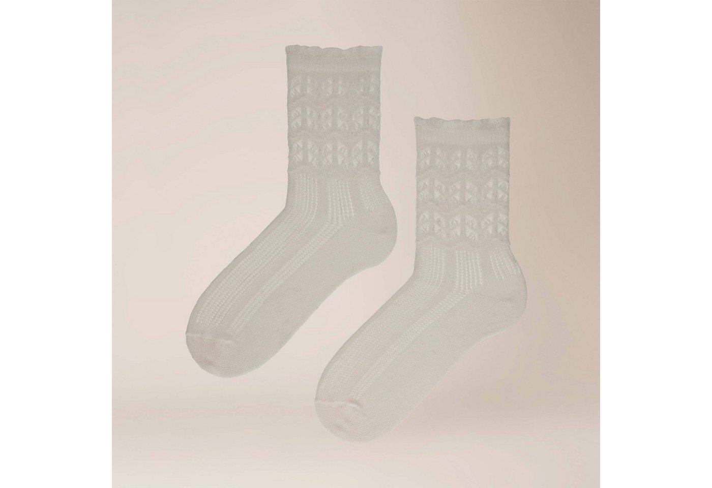 KUNERT Basicsocken Romantic Ajour (1-Paar) Kurzsocken mit Häkelstruktur von KUNERT