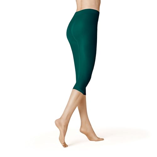 KUNERT Damen Capri Leggings Velvet 40 3/4 Bein 40 DEN Deep Green 1230 36/38 von KUNERT