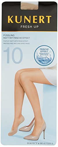 KUNERT Damen Füßlinge Fresh Up 10 atmungsaktiv 10 DEN Teint 3520 35/38 von KUNERT