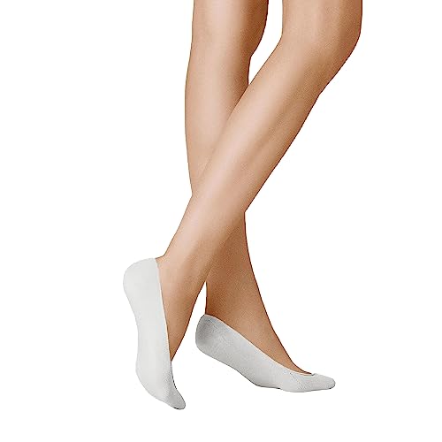 KUNERT Damen Füßlinge Liz Ballerina antirutsch White 0010 39/40 von KUNERT