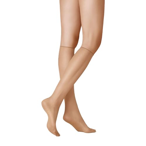 KUNERT Damen Kniestrümpfe Beauty 7 ultra-transparent 7 DEN Tan 1003 39/42 von KUNERT