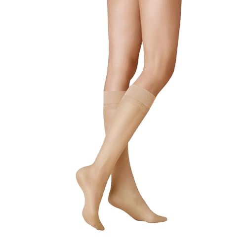 KUNERT Damen Kniestrümpfe Chinchillan Run Stop 20 Maschenstopp 20 DEN crystal 1005 39-42 von KUNERT