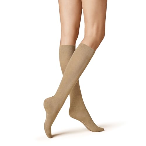 KUNERT Damen Kniestrümpfe Fly&Care Stützklasse III effektive Stützwirkung 30 DEN Beige-mel. 8320 37/38 von KUNERT