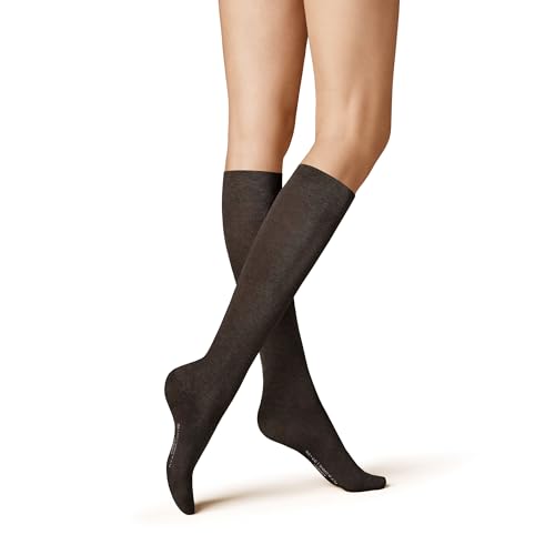 KUNERT Damen Kniestrümpfe Fly&Care® Stützklasse III effektive Stützwirkung 30 DEN Brown-mel. 8210 37-38 von KUNERT