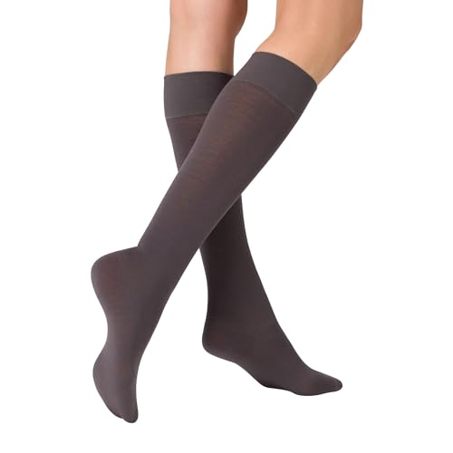 KUNERT Damen Kniestrümpfe Sensual Merino atmungsaktiv 150 DEN Antracite 8140 39-42 von KUNERT
