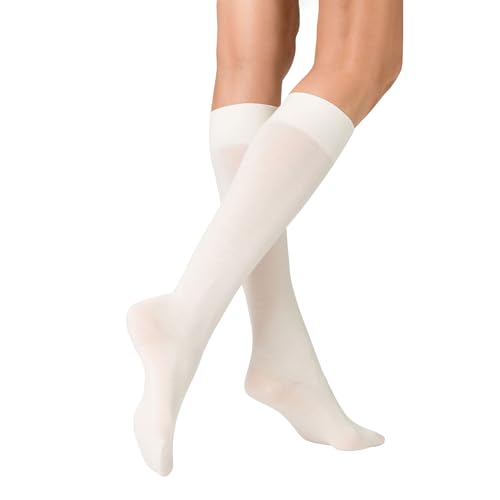 KUNERT Damen Kniestrümpfe Sensual Merino atmungsaktiv 150 DEN Winterweiss 2030 39-42 von KUNERT