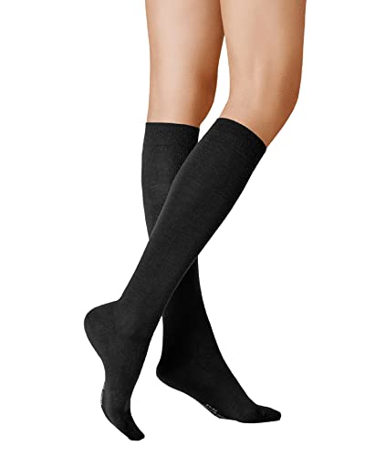 KUNERT Damen Kniestrümpfe Soft Wool Cotton weich Black 0070 39-42 von KUNERT