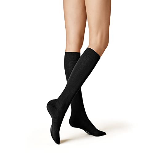 KUNERT Damen Kniestrümpfe Wool Care wärmend Black 0070 39-42 von KUNERT
