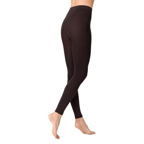 KUNERT Damen Leggings Soft Wool Cotton ohne Gummifäden Brown-Mel. 8210 42/44 von KUNERT