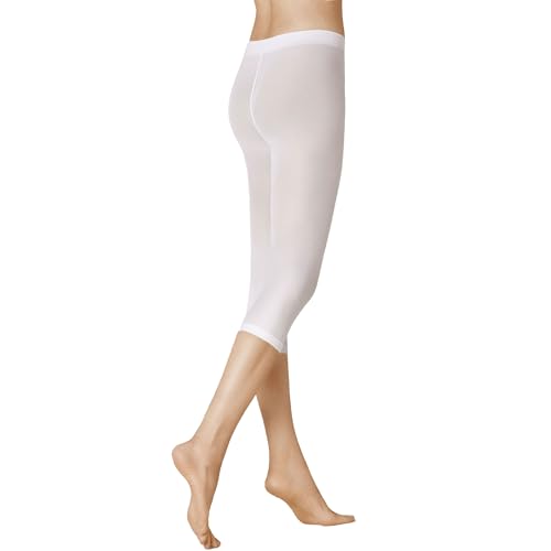 KUNERT Damen Leggings Velvet 40 3/4 Bein 40 DEN White 0010 42-44 von KUNERT