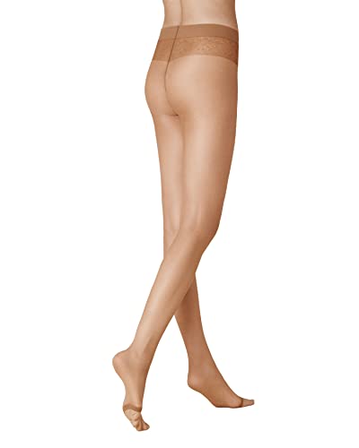 KUNERT Damen Strumpfhose Mystique 5 Toeless ultra-transparent 5 DEN Puder 3550 36/38 von KUNERT