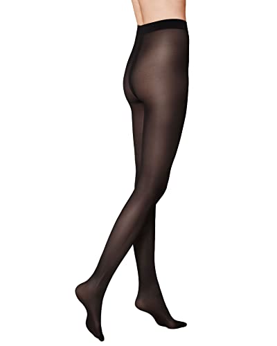 KUNERT Damen Strumpfhosen Satin Look 40 semi-blickdicht glänzend 40 DEN Black 0500 40-42 von KUNERT