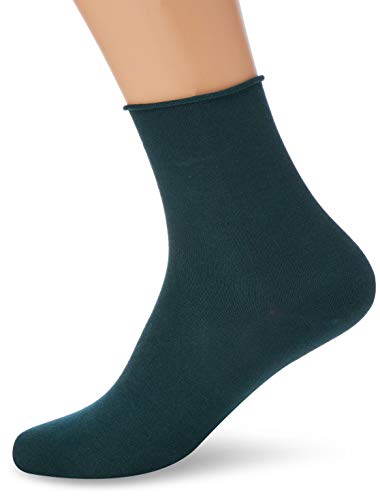 KUNERT Damen Socken Sensual Cotton Rollrand 130 DEN Mystic-green 1050 35/38 von KUNERT