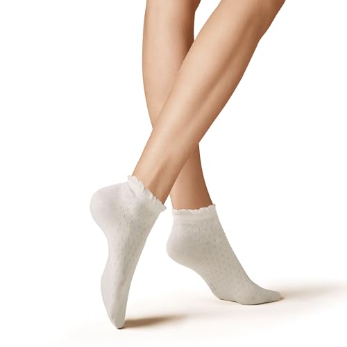 KUNERT Damen Sneaker Socken Open Structure Fashion Offwhite 1270 39/42 von KUNERT