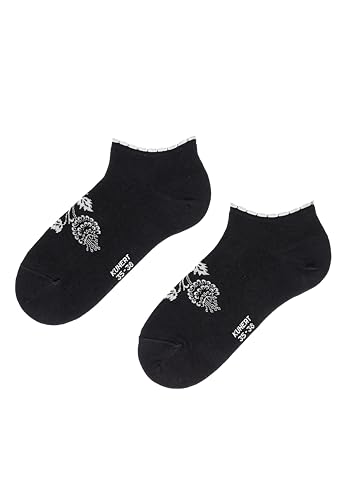 KUNERT Damen Sneaker Socken Romantic Ornament Black 0070 39-42 von KUNERT