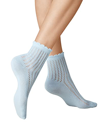 KUNERT Damen Socken Classic Crochet Fashion Light-sky 6740 39/42 von KUNERT