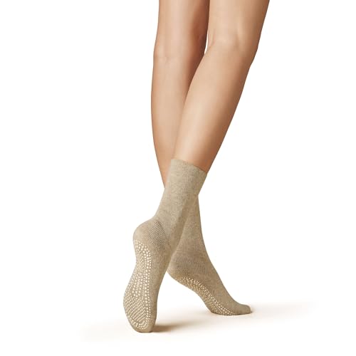 KUNERT Damen Socken Homesocks antirutsch Beige 8330 39/42 von KUNERT