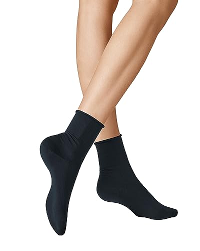 KUNERT Damen Socken Sensual Cotton Rollrand 130 DEN Marine 0360 35/38 von KUNERT