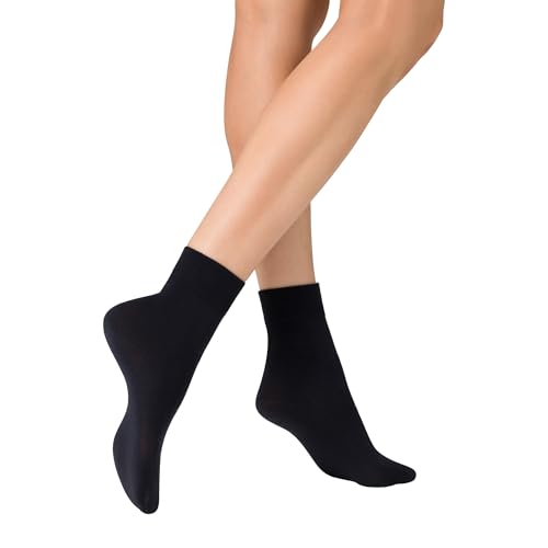 KUNERT Damen Socken Sensual Merino druckfreier Bund 150 DEN Marine 0360 39-42 von KUNERT