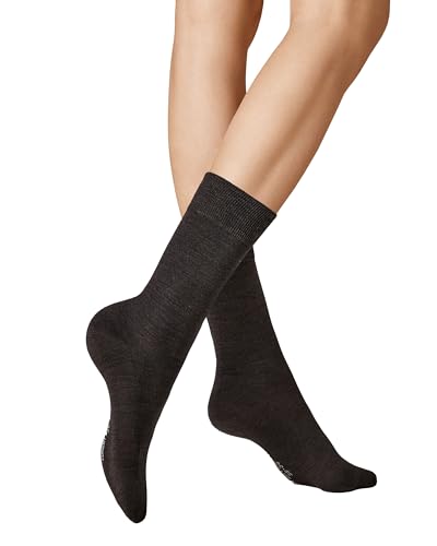 KUNERT Damen Socken Soft Wool Cotton druckfreier Bund Brown-mel. 8210 35/38 von KUNERT