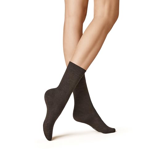 KUNERT Damen Socken Wool Care wärmend Brown-mel. 8210 39/42 von KUNERT