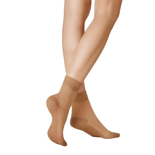 KUNERT Damen Söckchen Cotton Sole 20 Baumwollsohle 20 DEN Tan 1003 35/38 von KUNERT