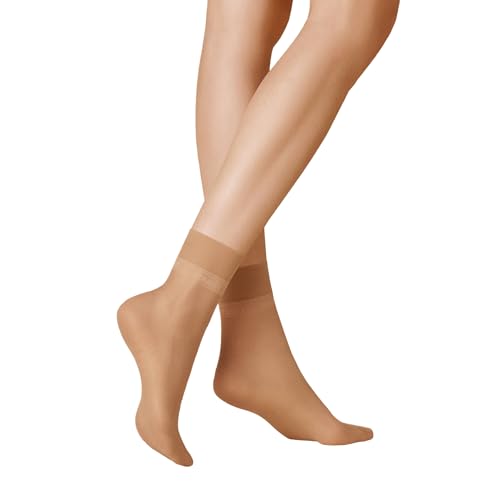 KUNERT Damen Söckchen Mystique 20 Maschenstopp 20 DEN tan 1003 35-38 von KUNERT