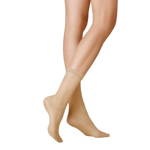 KUNERT Damen Söckchen Raffinesse Net druckfreier Bund 30 DEN crystal 1005 39-42 von KUNERT