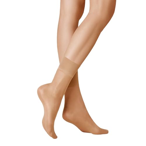 KUNERT Damen Söckchen Satin Look 20 druckfreier Bund 20 DEN tan 1003 39-42 von KUNERT