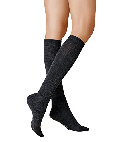 KUNERT Damen Kniestrümpfe Soft Wool Cotton weich Anthrazitmel 4050 35-38 von KUNERT