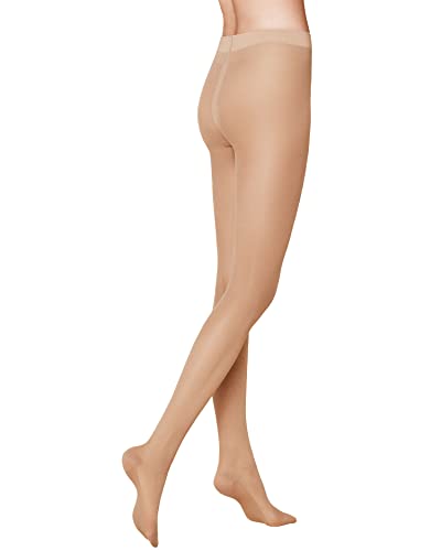 KUNERT Cotton Sole Strumpfhose, transparente Feinstrumpfhose Damen 20 den Optik, mattierte Nylonstrumpfhose (hautfarben), Menge: 1 Stück, 48 (Herstellergröße: 48/50) von KUNERT