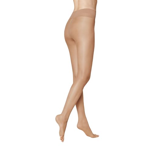 KUNERT Damen Strumpfhosen Fresh Up 10 Toeless klimaregulierend 10 DEN tan 1003 36-38 von KUNERT