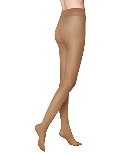 KUNERT Damen Strumpfhose Moonlight 15 transparent schimmernd 15 DEN Hasel 0450 44/46 von KUNERT