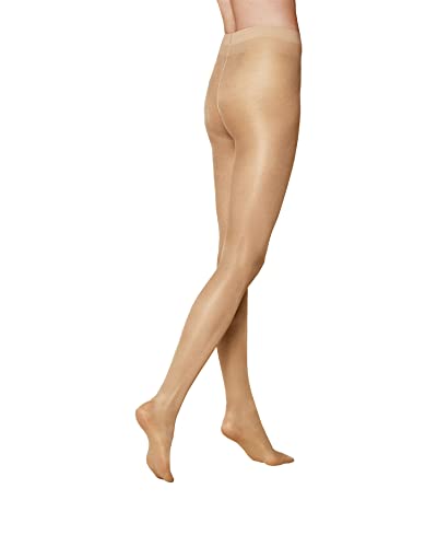 KUNERT Damen Strumpfhosen Satin Look 20 transparent glänzend 20 DEN golden 1002 44-46 von KUNERT