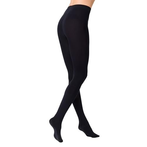 KUNERT Damen Strumpfhose Sensual Cotton wärmend 130 DEN Marine 0360 40/42 von KUNERT