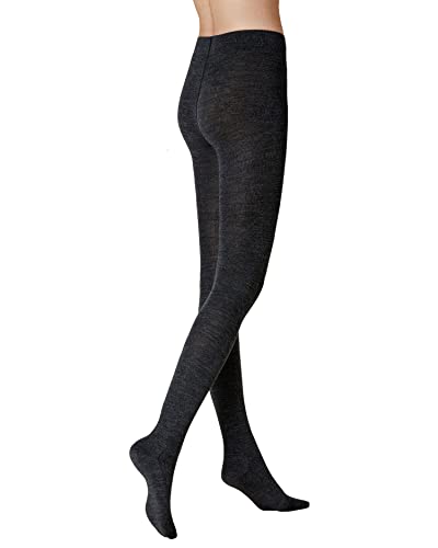 KUNERT Damen Strumpfhosen Soft Wool Cotton wärmend Anthrazitmel 4050 44-46 von KUNERT